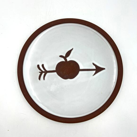 Stephen Pearce Pottery Apple & Arrow Plate 11" Rustic Dinnerware - Picture 1 of 5